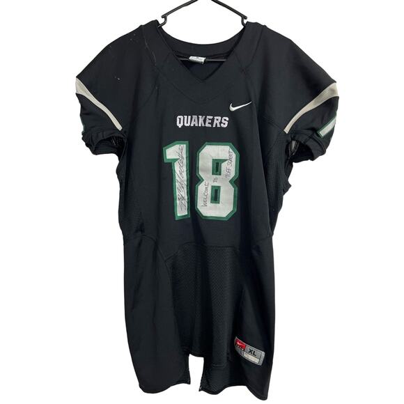 GAME USED Pennsylvania University Penn Quakers Football Jersey Signed Autograph - Picture 1 of 7